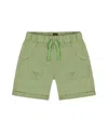 Deux Par Deux Boys' Stretch Twill Short - Big Kid In Green