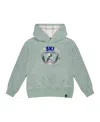 Deux Par Deux Boys' Super Soft Hooded Brushed Jersey Sweatshirt - Baby In Green