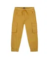 Deux Par Deux Boys' Twill Jogger Cargo Pants - Baby In Yellow