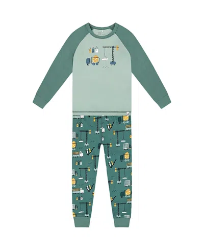Deux Par Deux Boys' Two-piece Organic Cotton Pajama Set - Baby In Multi