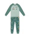 Deux Par Deux Boys' Two-piece Organic Cotton Pajama Set - Little Kid, Big Kid In Green