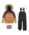 Deux Par Deux Boys' Two-piece Play Snowsuit Jacket - Little Kid In Multi