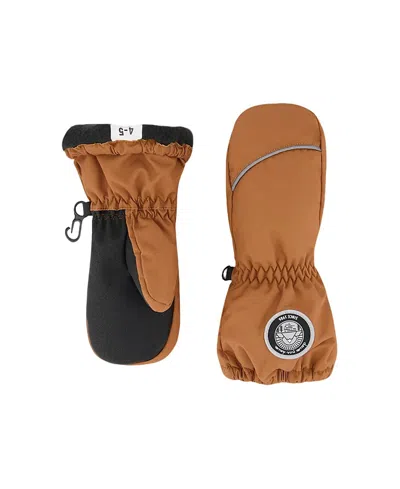 Deux Par Deux Boys' Winter Mittens Play - Baby, Little Kid, Big Kid In Brown