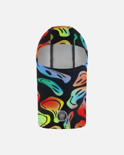 Deux Par Deux Kids'  Brushed Jersey Balaclava In Black