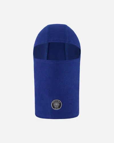 Deux Par Deux Kids'  Brushed Jersey Balaclava In Blue