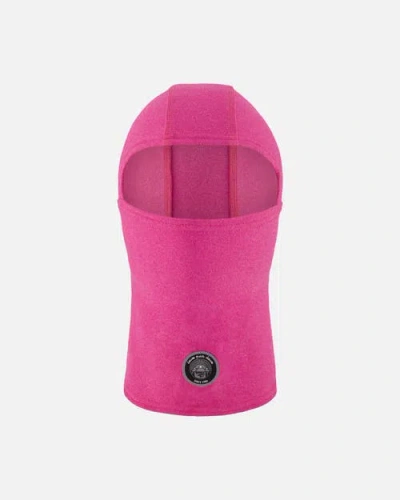 Deux Par Deux Kids'  Brushed Jersey Balaclava In Pink