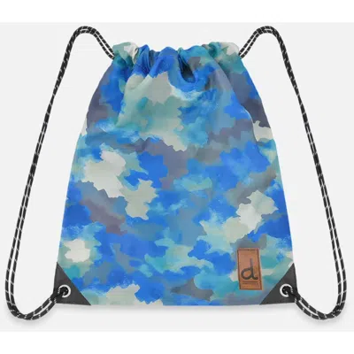 Deux Par Deux Kids'  Camouflage Durable Lightweight Drawstring Bag In Multi