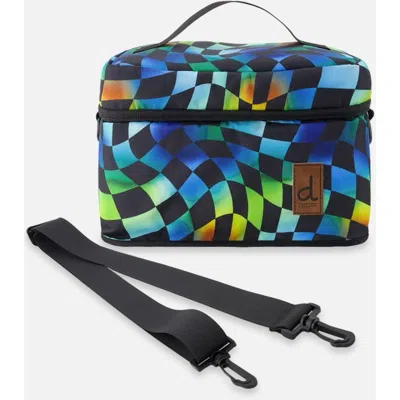 Deux Par Deux Kids'  Checkered Adventure Functional Lunch Box In Multi