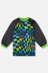 Deux Par Deux Checkered Durable Protective School Apron In Multi