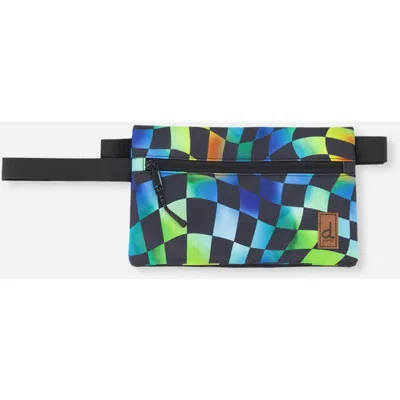 Deux Par Deux Kids'  Checkered Functional Compact Organized Pencil Case In Blue Checkered Print