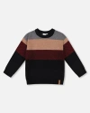 Deux Par Deux Color Block Knit Sweater