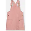 Deux Par Deux Corduroy Overall Dress In Pink