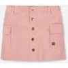 Deux Par Deux Corduroy Skirt With Cargo Pockets In Gold