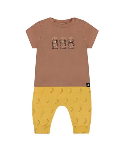 DEUX PAR DEUX DEUX PAR DEUX BOYS' PRINTED ORGANIC COTTON TOP AND PANT SET - BABY