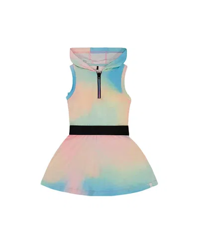 DEUX PAR DEUX DEUX PAR DEUX GIRLS' HOODED DRESS WITH ELASTIC WAIST - BIG KID