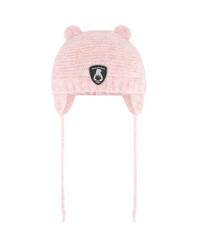 Deux Par Deux Girls' Knit Hat With Ears - Baby In Coral Cloud