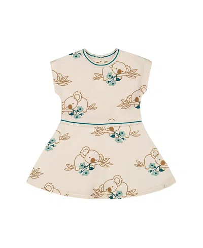 DEUX PAR DEUX DEUX PAR DEUX GIRLS' PRINTED FRENCH TERRY KOALA DRESS - BIG KID