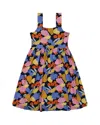 Deux Par Deux Girls' Printed Sleeveless Dress - Little Kid In Multicolored