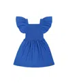 Deux Par Deux Girls' Textured Smocked Dress - Little Kid In Royal Blue