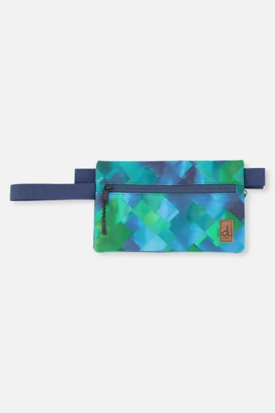 Deux Par Deux Kids'  Diamond Durable Practical Compact Pencil Case In Blue Diamond Print