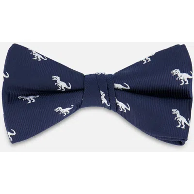Deux Par Deux Kids'  Dino Bow Tie In Blue
