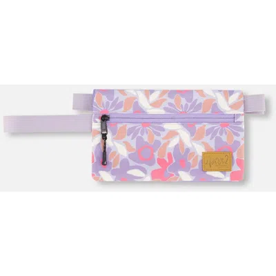 Deux Par Deux Kids'  Double Pencil Case Cat In Purple