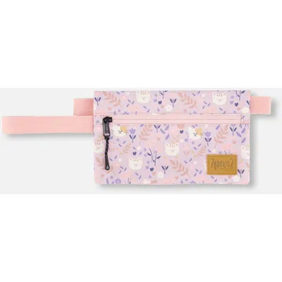 Deux Par Deux Kids'  Double Pencil Case Retro Flower In Purple