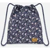 Deux Par Deux Drawstring Bag Flower In Blue