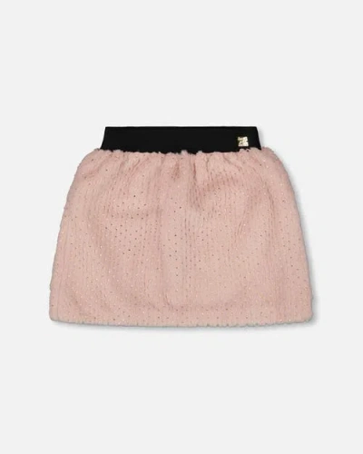 Deux Par Deux Kids'  Fake Fur Skirt In Pink