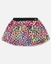 Deux Par Deux Faux Fur Skirt Multicolor Leopard In Multi