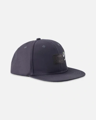 Deux Par Deux Kids'  Flat Brim Graphic Cap In Blue