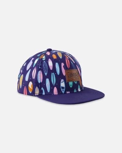 Deux Par Deux Kids'  Flat Brim Surfboard Cap In Multi