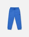 Deux Par Deux Fleece Sweatpants In Blue