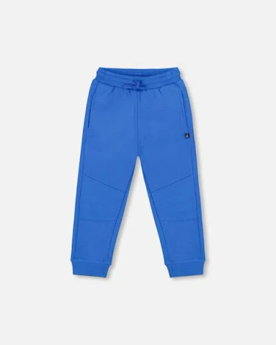 Deux Par Deux Kids'  Fleece Sweatpants In Blue