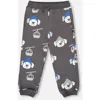 Deux Par Deux Fleece Sweatpants Dog In Gray