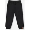 Deux Par Deux Kids'  Fleece Sweatpants With Pockets In Black