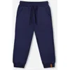 Deux Par Deux Kids'  Fleece Sweatpants With Pockets In Blue