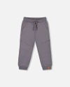 Deux Par Deux Fleece Sweatpants With Pockets In Gray