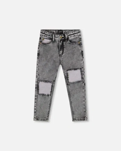 DEUX PAR DEUX DEUX PAR DEUX FRENCH TERRY PANTS WITH CONTRASTING PATCH