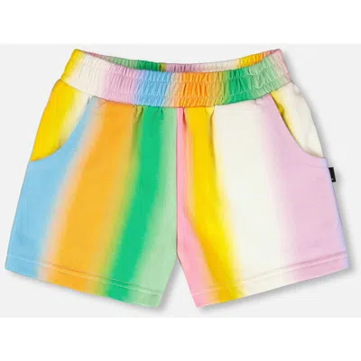 Deux Par Deux Kids'  French Terry Shorts In Multi