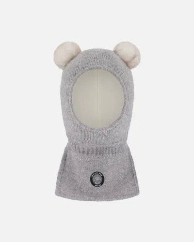 Deux Par Deux Kids'  Gender Inclusive Knit Balaclava In Gray