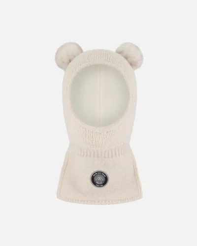 Deux Par Deux Kids'  Gender Inclusive Knit Balaclava In Neutral
