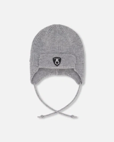 DEUX PAR DEUX DEUX PAR DEUX GENDER INCLUSIVE LINED KNIT HAT WITH EARS AND STRINGS