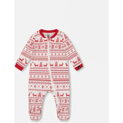 Deux Par Deux Kids'  Gender Inclusive Organic Cotton One-piece Pajamas In White