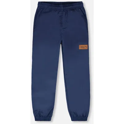 Deux Par Deux Kids'  Gender Inclusive Splash Pants In Blue