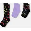 Deux Par Deux Kids'  Girl 3-pack Knit Socks In Multi