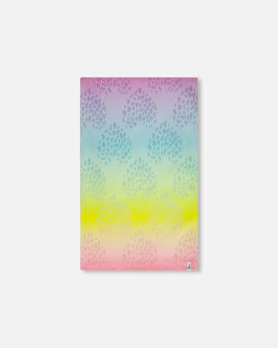 Deux Par Deux Kids'  Girl's Beach Towel Printed Gradient Rainbow
