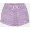 Deux Par Deux Kids'  Girl's Crinkle Short Pale Yellow And White