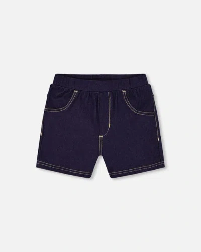 Deux Par Deux Kids'  Girl's Jegging Shorts Dark Denim Blue