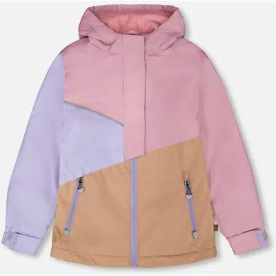 Deux Par Deux Kids'  Girl Mid-season Fleece Jacket In Multi